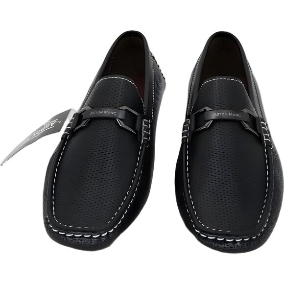 Aston Marc Men's Black Charter Loafers - Size 9.5M - Fast Shipping - Picture 5 of 6